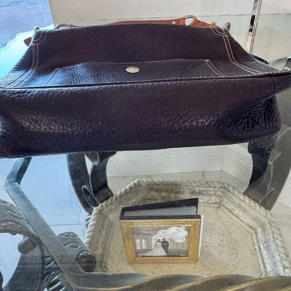 COACH VINTAGE Chelsea Brown Pebble Leather Turn Lock Hobo Shoulder Bag NWOT - Picture 7 of 10